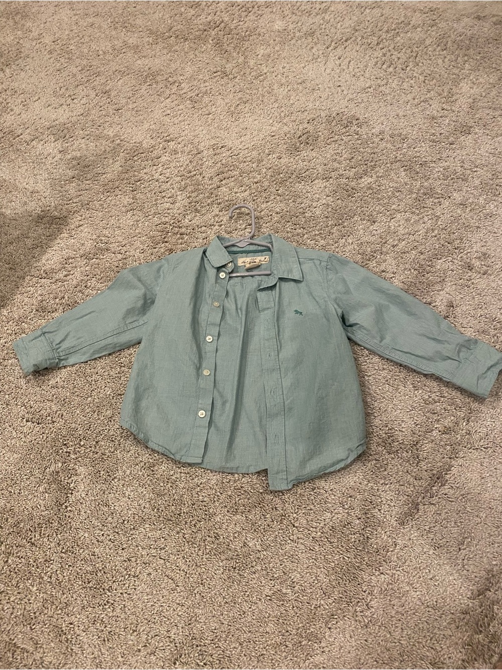 Children's Light Teal Button-Up Shirt - Brand: Unknown